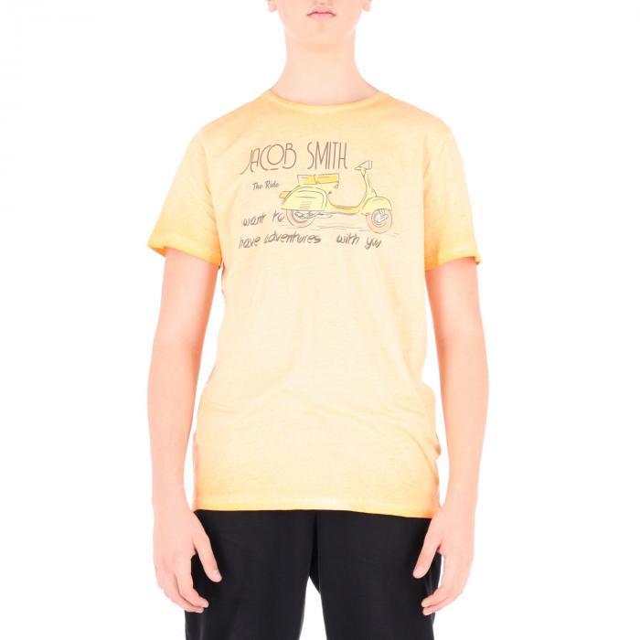 jacob smith t-shirt maniche corte orange